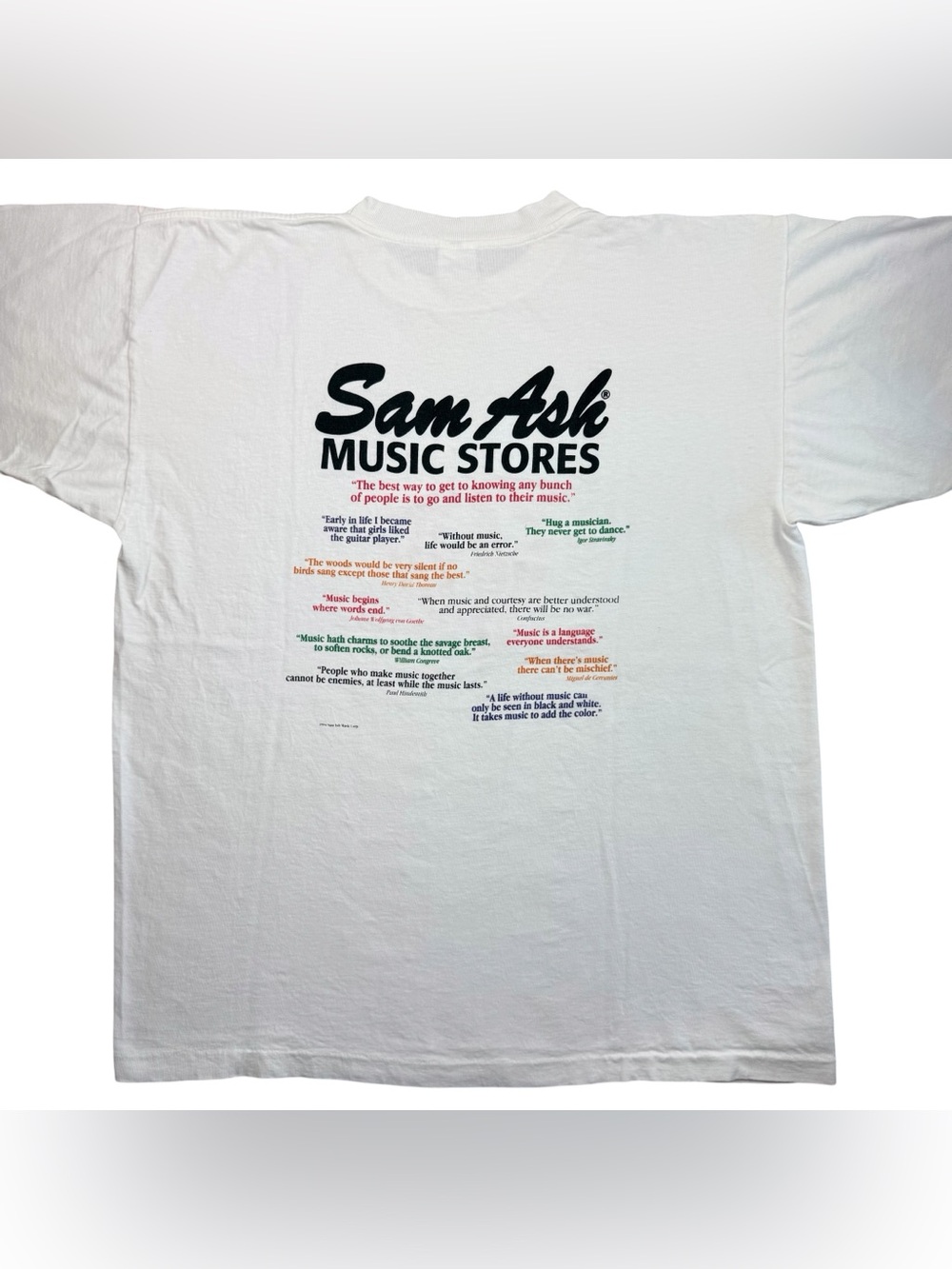 VTG 1994 Sam Ash Music Store New York Promo 90s SWR Single Stitch t-shirt XL